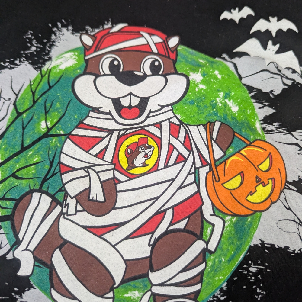 Bucees Boo Crew Black Tee Beaver Mummy 2XL